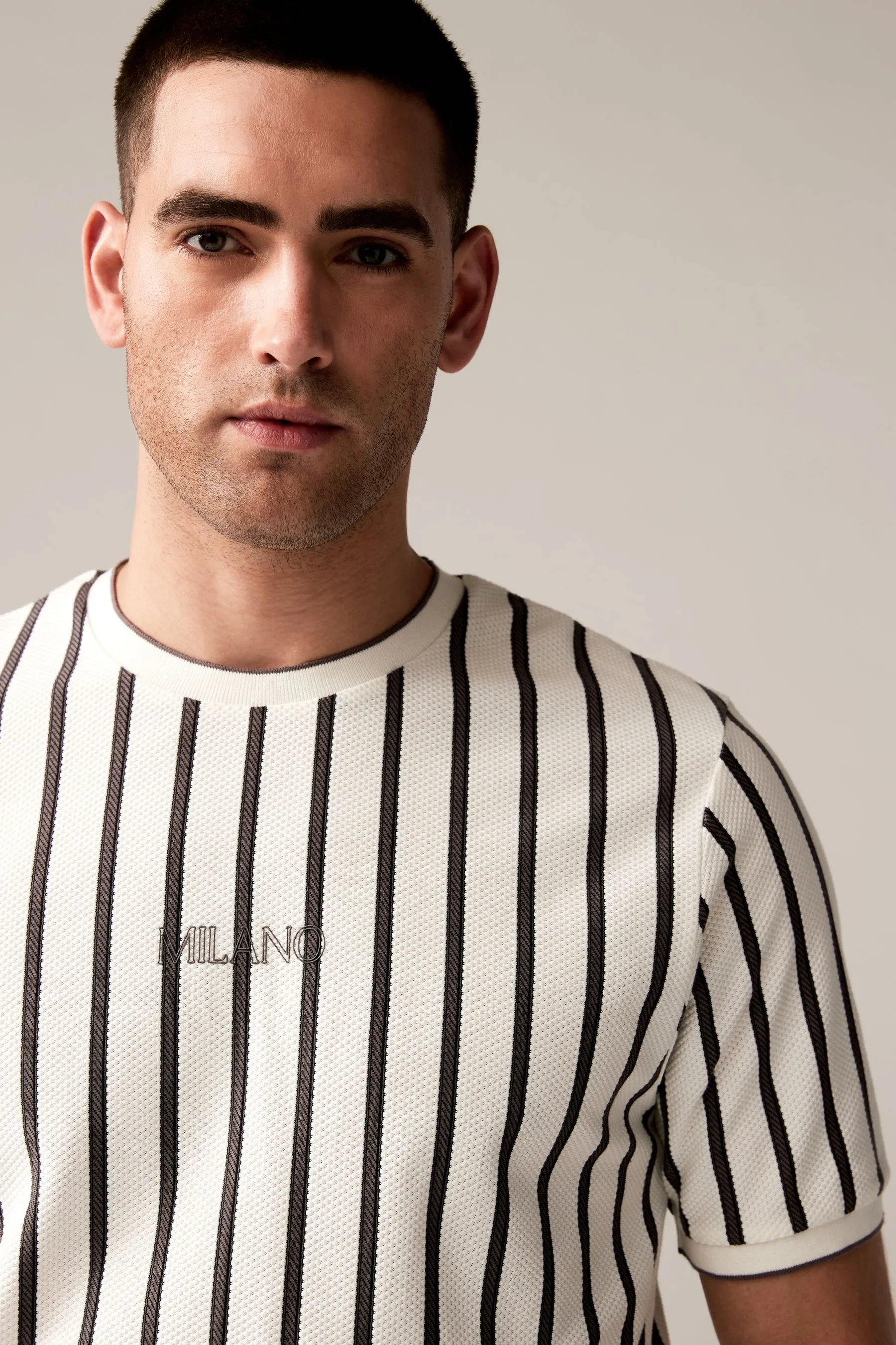 100% Cotton Vertical Stripe T-Shirt    