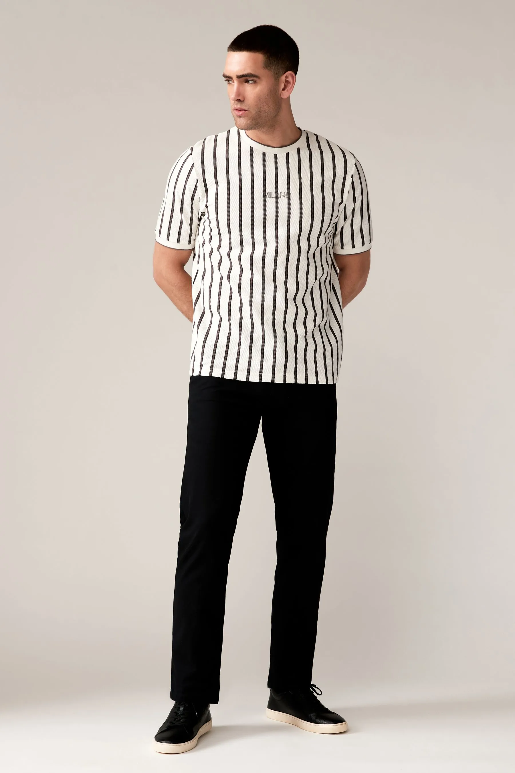 100% Cotton Vertical Stripe T-Shirt    
