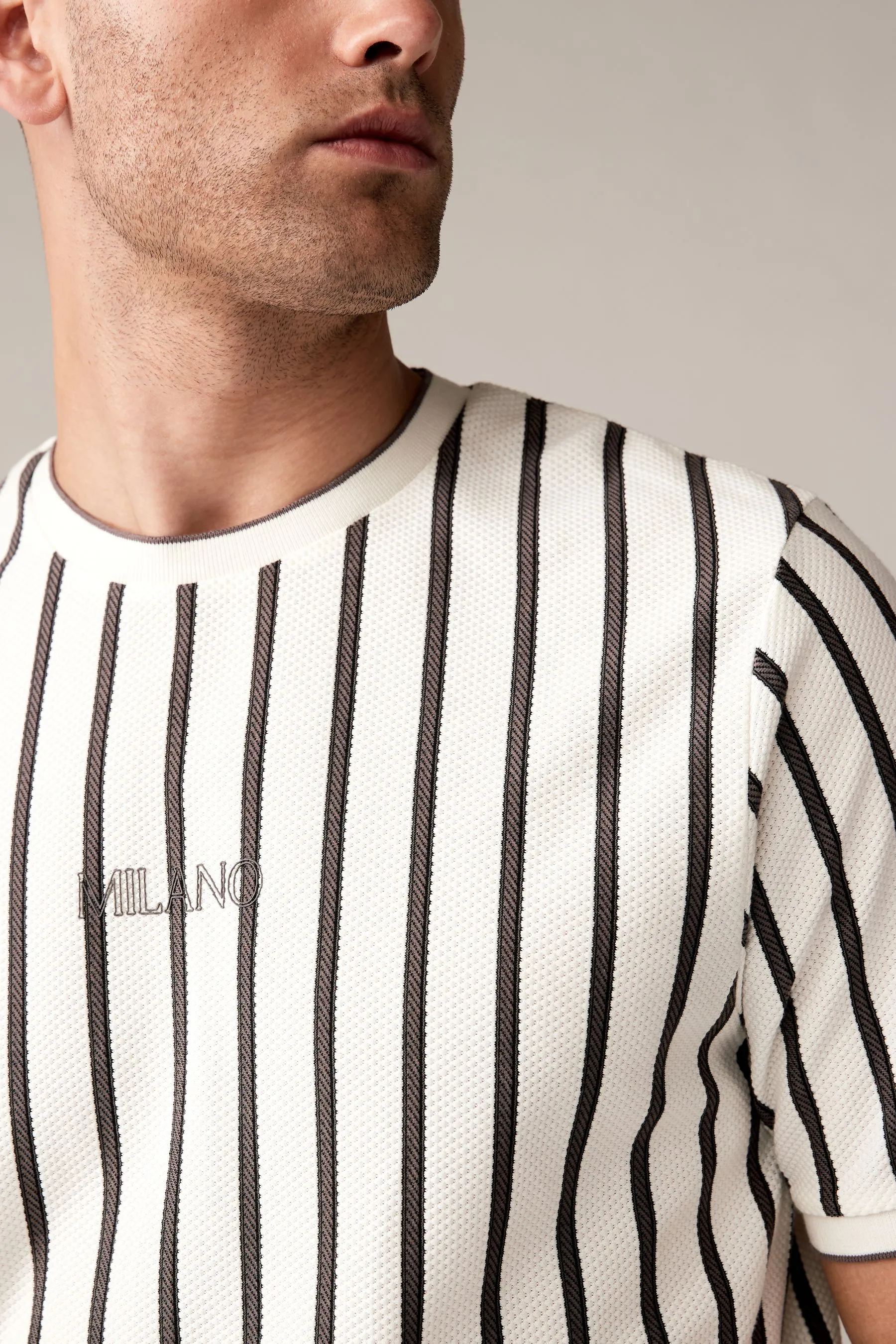 100% Cotton Vertical Stripe T-Shirt    