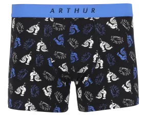  ARTHUR   Boxer stampati in cotone stretch | Nero