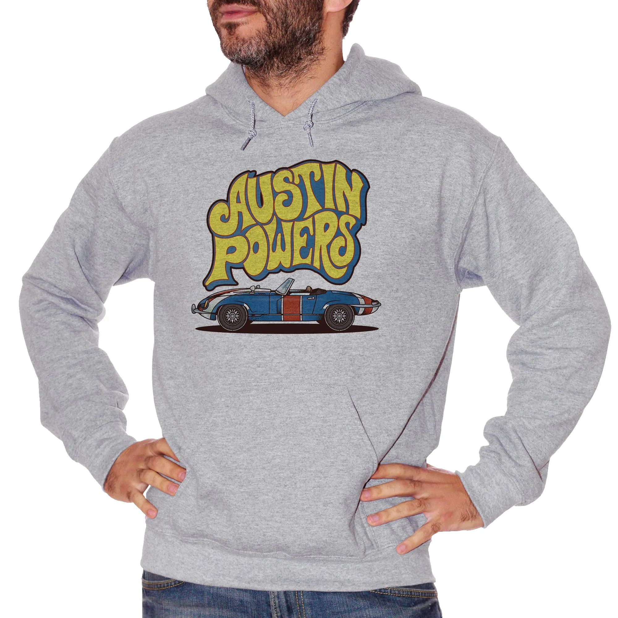 Felpa Cappuccio Austin Power - Film Cult Anni 80 - Movie Choose ur color