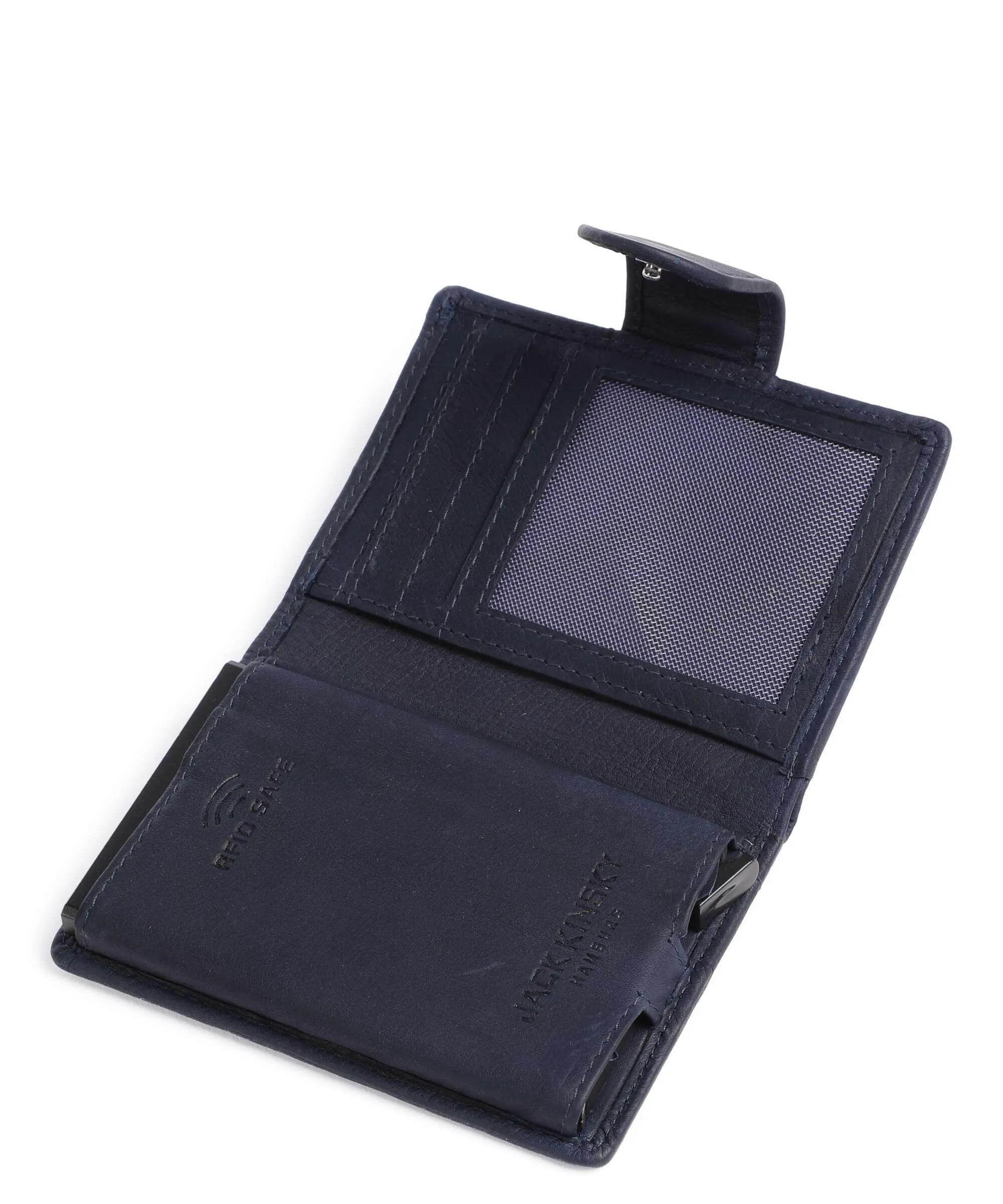  Jack Kinsky Aruba 500 Porta carte di credito pelle a grana fine blu scuro  