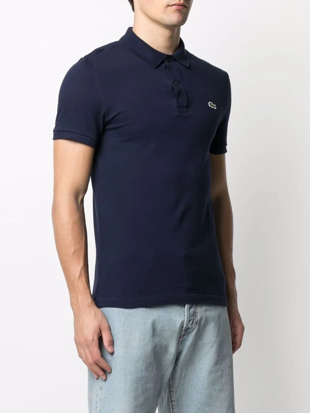 Lacoste Polo Blu Uomo con applicazione