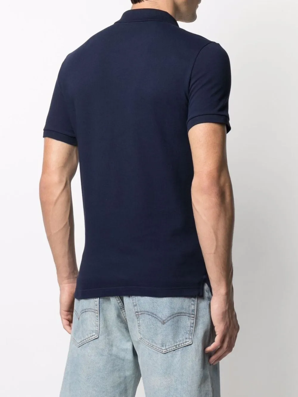Lacoste Polo Blu Uomo con applicazione