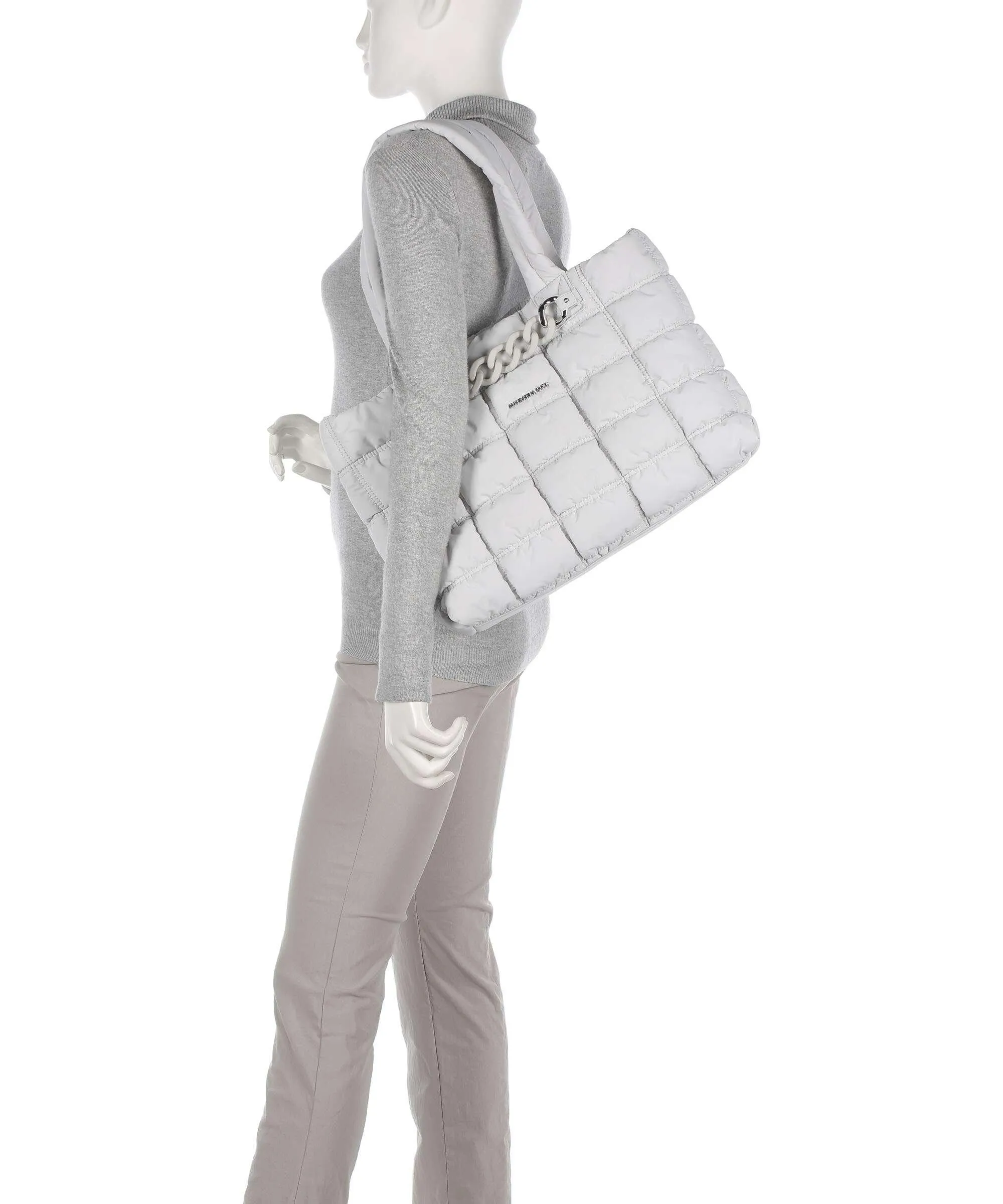  Mandarina Duck Pillow Dream Borsa shopper nylon grigio chiaro  