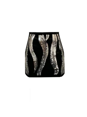 MINIGONNA  RICAMI PAILETTES