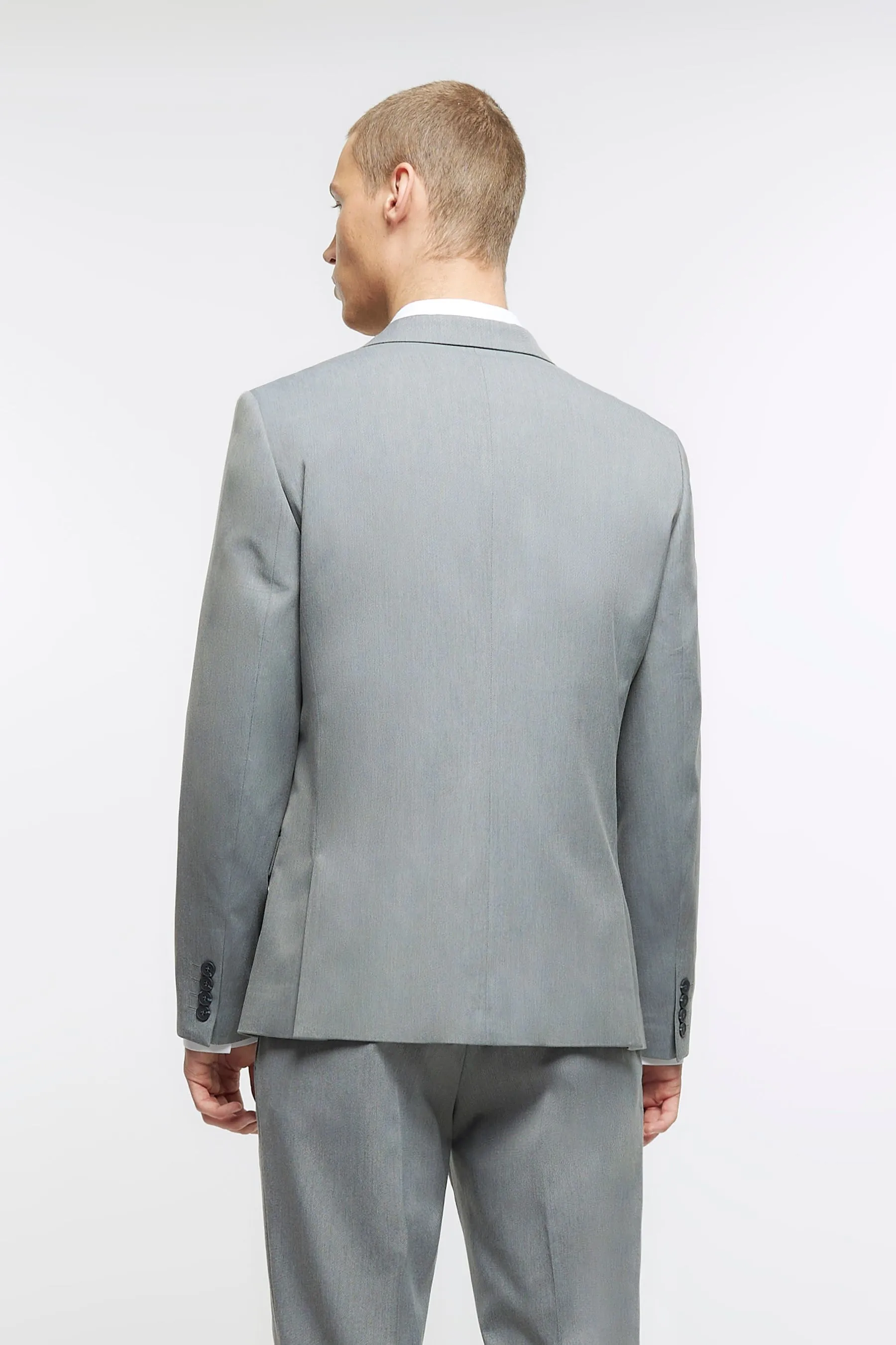 River Island - Giacca da completo skinny in twill