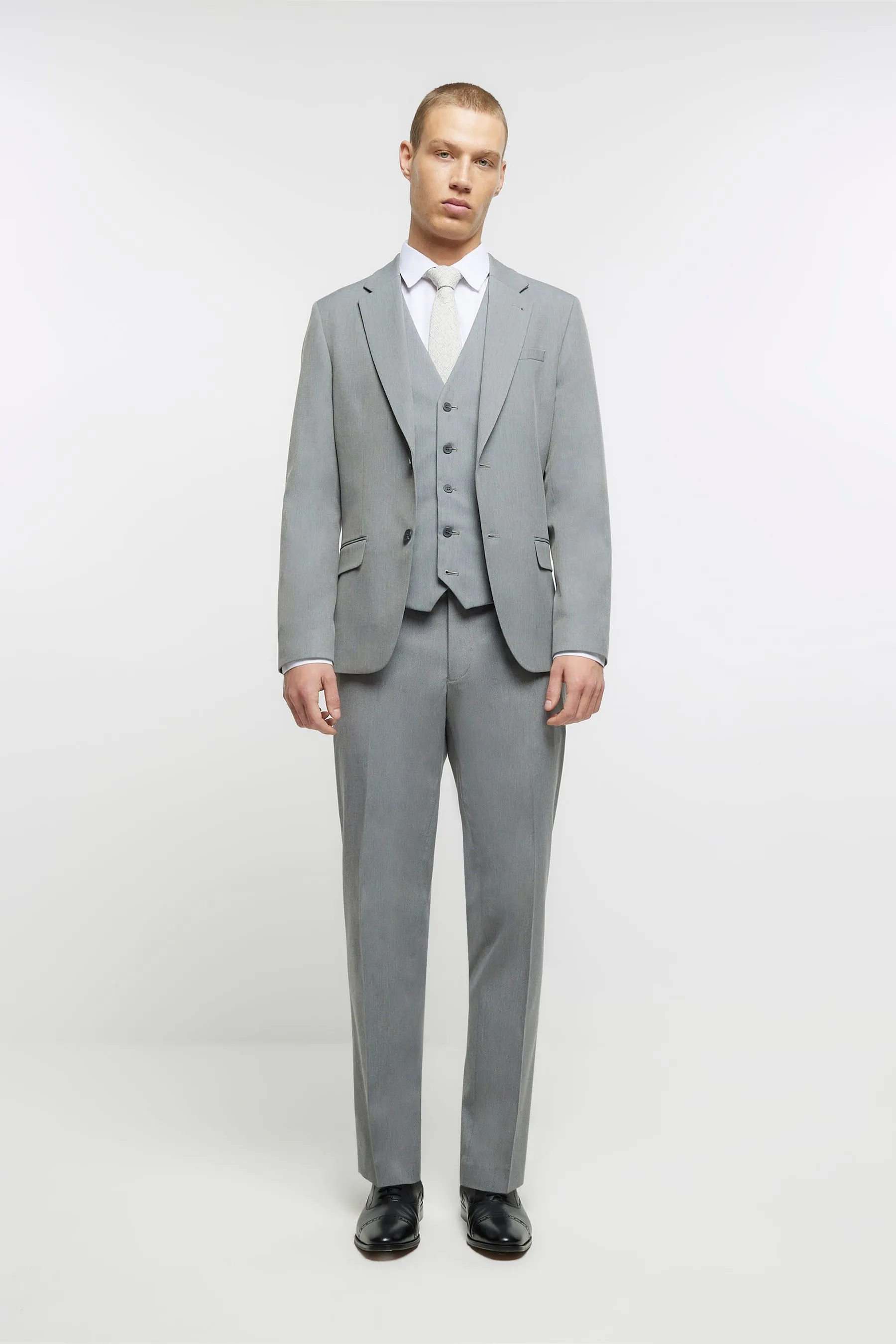 River Island - Giacca da completo skinny in twill