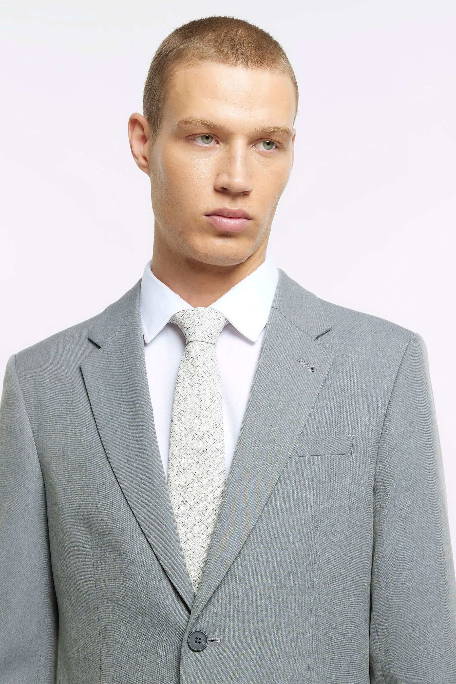 River Island - Giacca da completo skinny in twill