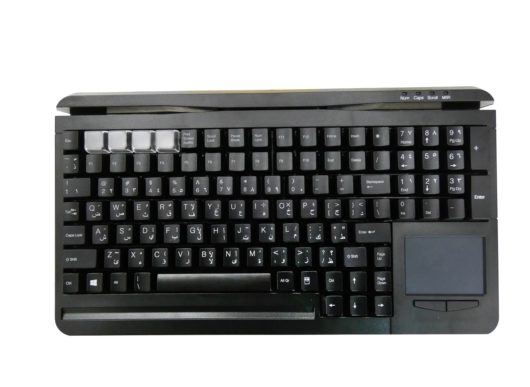 Tastiera Nero Cablato PS/2 Ceratech, QWERTY (Arabo) Compatta