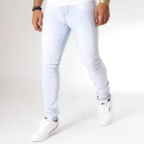 ZD319-1 Jeans skinny con lavaggio blu